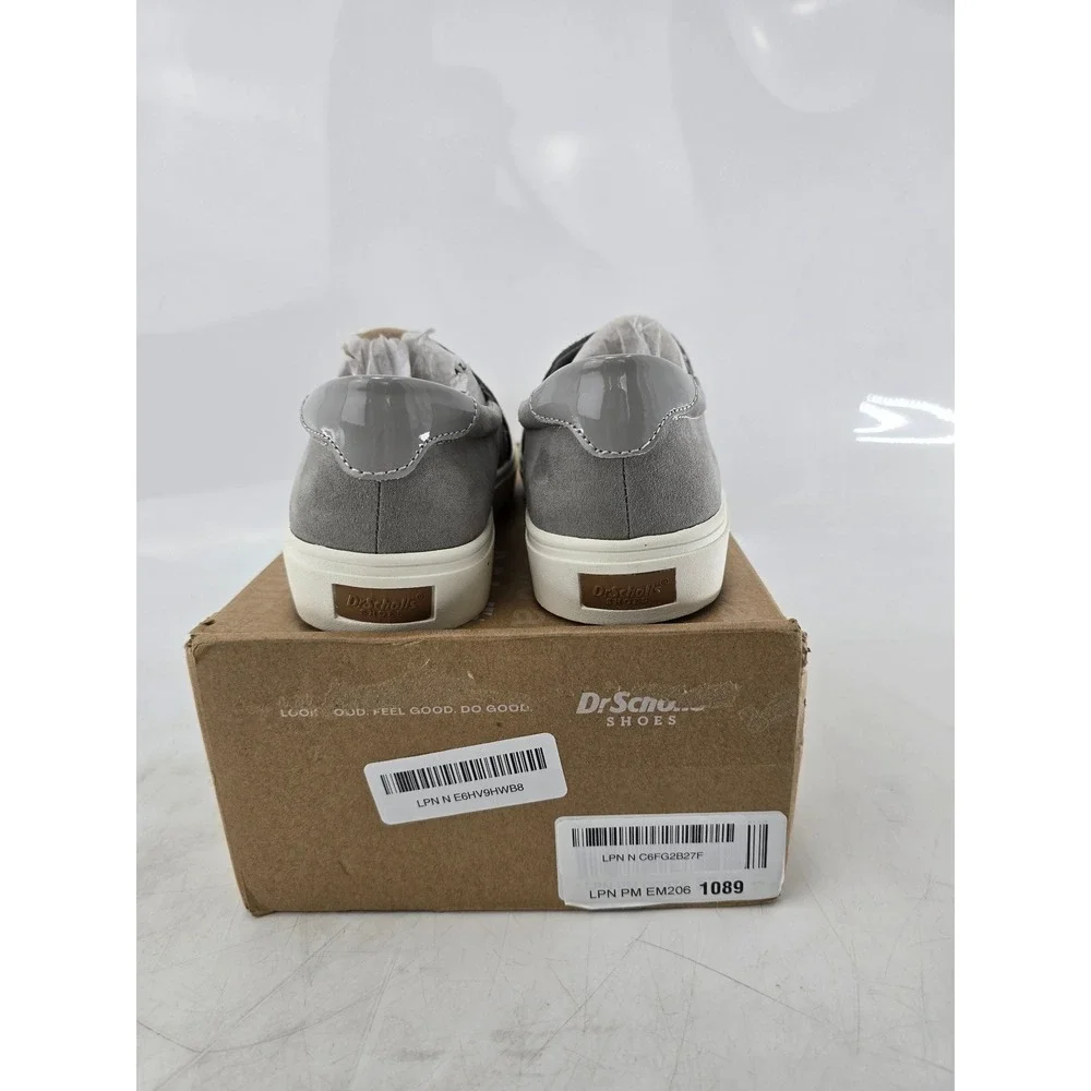 Dr. Scholl's Nova Slip On Sneakers Womens Size 8 Soft Grey Perforated - New